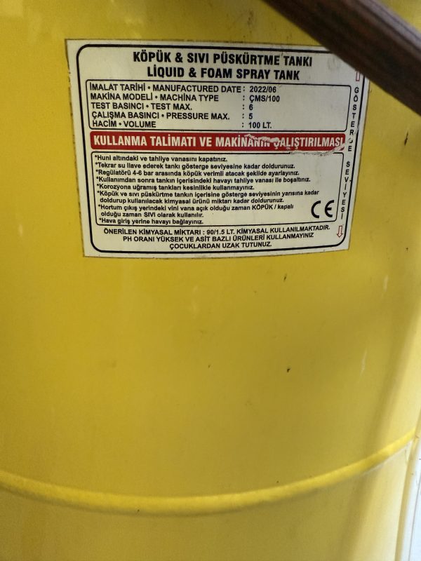 100 lt köpük tankı - Görsel 2